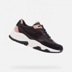 Black / Dark Rose Geox Kristene | 0683-XRDPC