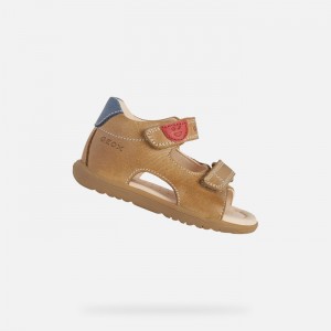 Caramel Geox Sandal Macchia | 7952-GNYZQ