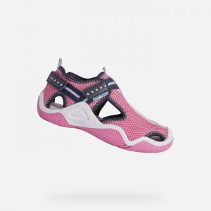 Fuchsia / Navy Geox Wader | 7245-NMFAU