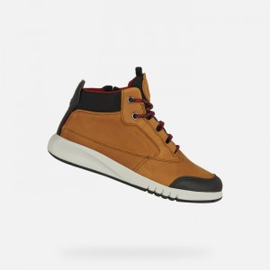 Light Brown / Dark Red Geox Aeranter Abx | 4013-XNJQA
