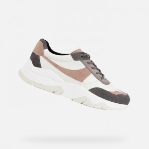 Off White / Dark Rose Geox Kristene | 7830-TIZQO