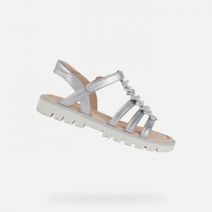 Silver Geox Sandal Starblush | 7451-TISUL