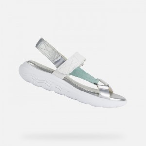 White / Mint Geox Spherica Ec5w | 7286-ZQWSU