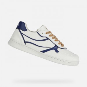 White / Navy Geox Warrens | 4635-CMAFV